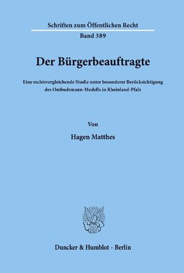 Der Bürgerbeauftragte.