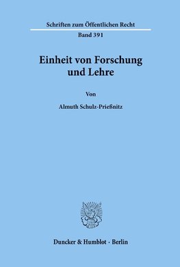 Einheit von Forschung und Lehre.