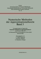 Numerische Methoden der Approximationstheorie/Numerical Methods of Approximation Theory