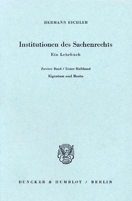 Institutionen des Sachenrechts.