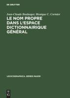 Le nom propre dans l'espace dictionnairique général