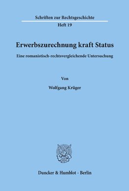 Erwerbszurechnung kraft Status.