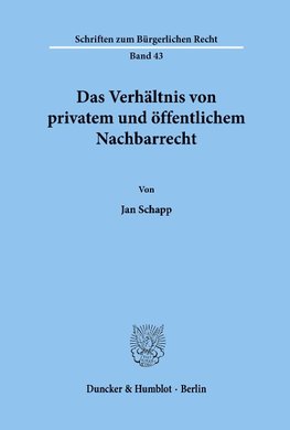 Das Verhältnis von privatem und öffentlichem Nachbarrecht.