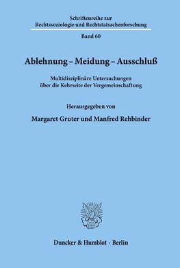 Ablehnung - Meidung - Ausschluß.