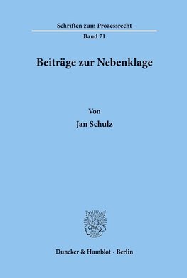 Beiträge zur Nebenklage