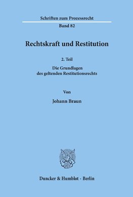 Rechtskraft und Restitution.