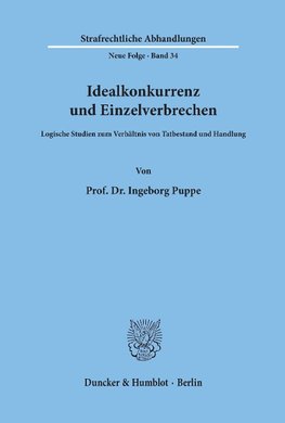 Idealkonkurrenz und Einzelverbrechen.