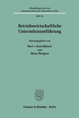 Betriebswirtschaftliche Unternehmensführung.