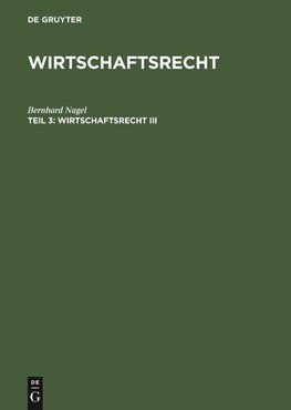 Wirtschaftsrecht III