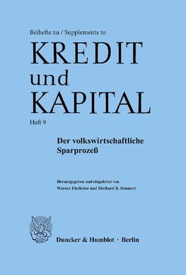 Der volkswirtschaftliche Sparprozeß.