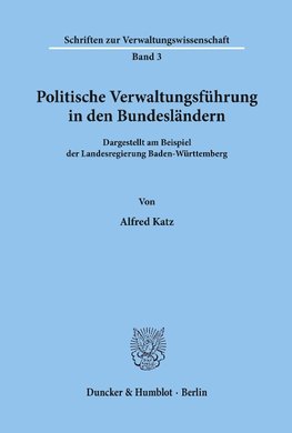 Politische Verwaltungsführung in den Bundesländern.