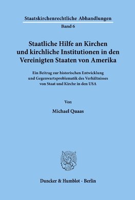 Staatliche Hilfe an Kirchen und kirchliche Institutionen in den Vereinigten Staaten von Amerika.