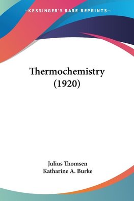 Thermochemistry (1920)