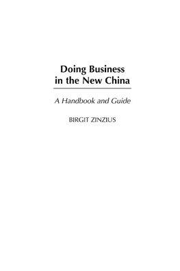 Doing Business in the New China Doing Business in the New China