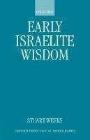 Early Israelite Wisdom