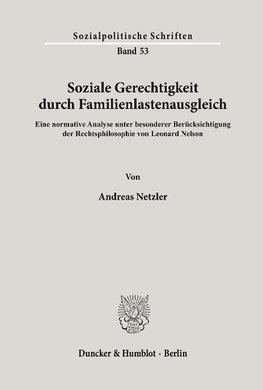 Soziale Gerechtigkeit durch Familienlastenausgleich