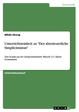 Unterrichtseinheit zu "Der abenteuerliche Simplicissimus"