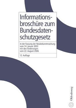 Informationsbroschüre zum Bundesdatenschutzgesetz