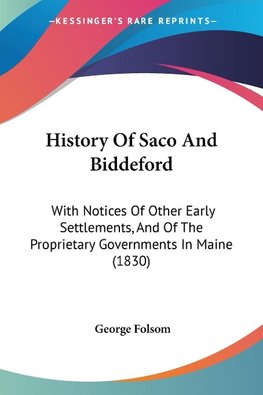 History Of Saco And Biddeford