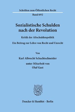 Sozialistische Schulden nach der Revolution.