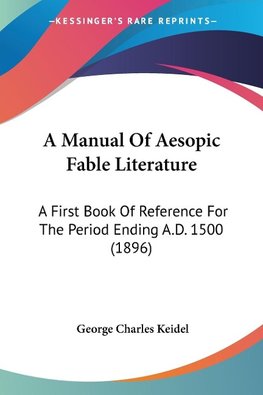 A Manual Of Aesopic Fable Literature