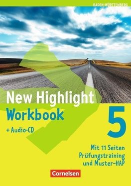 New Highlight  5: 9. Schuljahr. Workbook mit Lieder-Text-CD Baden-Württemberg