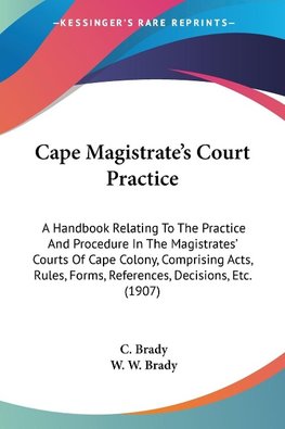 Cape Magistrate's Court Practice