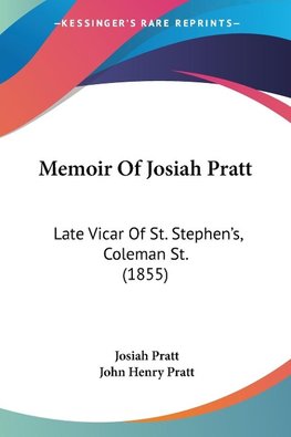 Memoir Of Josiah Pratt