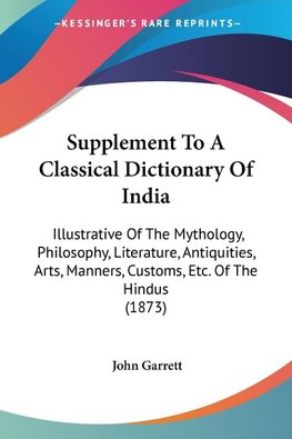 Supplement To A Classical Dictionary Of India