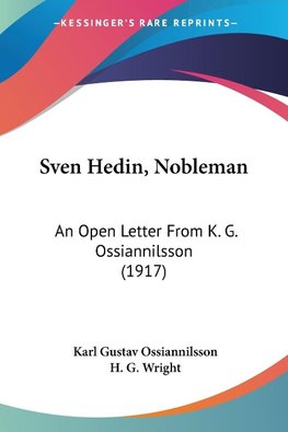 Sven Hedin, Nobleman