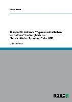 Theodor W. Adornos "Typen musikalischen Verhaltens" im Vergleich zur "MedienNutzerTypologie" der ARD