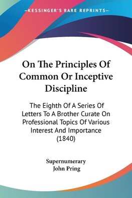 On The Principles Of Common Or Inceptive Discipline