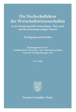 Die Hochschullehrer der Wirtschaftswissenschaften