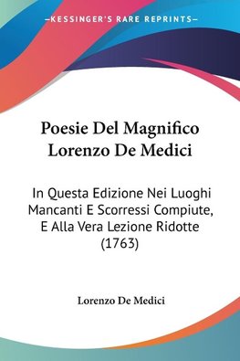 Poesie Del Magnifico Lorenzo De Medici