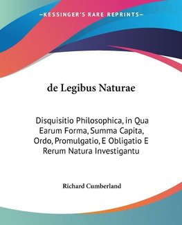 de Legibus Naturae