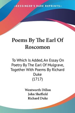 Poems By The Earl Of Roscomon