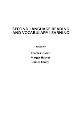 Second Language Reading and Vocabulary Learning