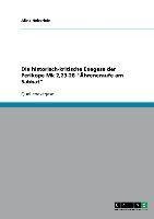 Die historisch-kritische Exegese der Perikope Mk 2,23-28 "Ähreneraufe am Sabbat"