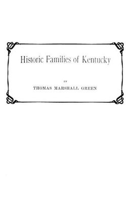 Historic Families of Kentucky