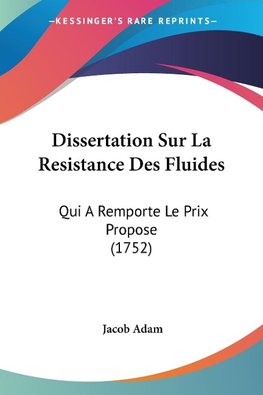 Dissertation Sur La Resistance Des Fluides