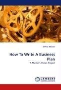 How To Write A Business Plan