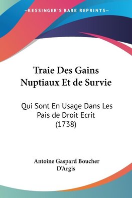 Traie Des Gains Nuptiaux Et de Survie