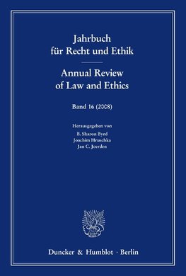 Jahrbuch für Recht und Ethik / Annual Review of Law and Ethics.