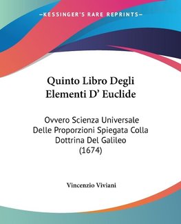 Quinto Libro Degli Elementi D' Euclide