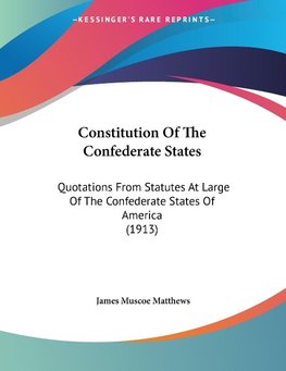 Constitution Of The Confederate States