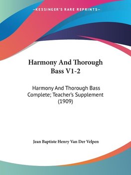 Harmony And Thorough Bass V1-2