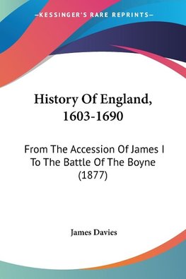 History Of England, 1603-1690