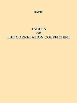 Tables of the Ordinates and Probability Integral of the Distribution of the Correlation Coefficient in Small Samples