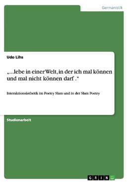 "...lebe in einer Welt, in der ich mal können und mal nicht können darf ."