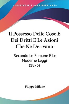 Il Possesso Delle Cose E Dei Dritti E Le Azioni Che Ne Derivano